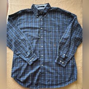 Tommy Hilfiger Blue and Plaid Shirt